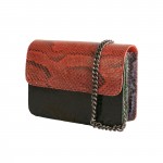 Mbour KENZINA Python Clutch Sort, Rød, Grøn, Blå Poleret Mbour KENZINA Python Clutch Sort, Rød, Grøn, Blå Poleret