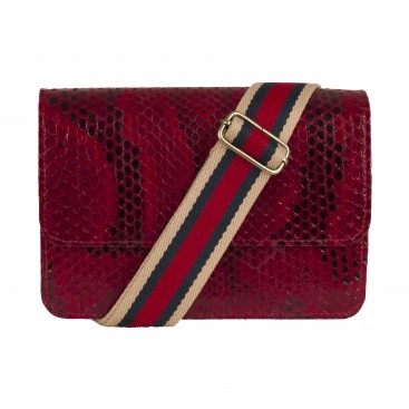 Mbour KENZINA Python Clutch Rød Poleret