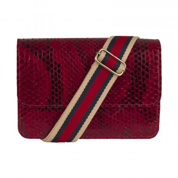 Mbour KENZINA Python Clutch Rød Poleret