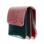 Mbour KENZINA Python Clutch Mix Lyserød Grøn Gul Sort Rød Poleret