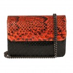 Mbour KENZINA Python Clutch Sort, Rød, Grøn, Blå Poleret Mbour KENZINA Python Clutch Sort, Rød, Grøn, Blå Poleret
