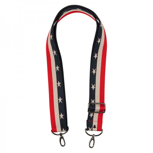 Strap - Rød/Beige/Navy m. stjerner